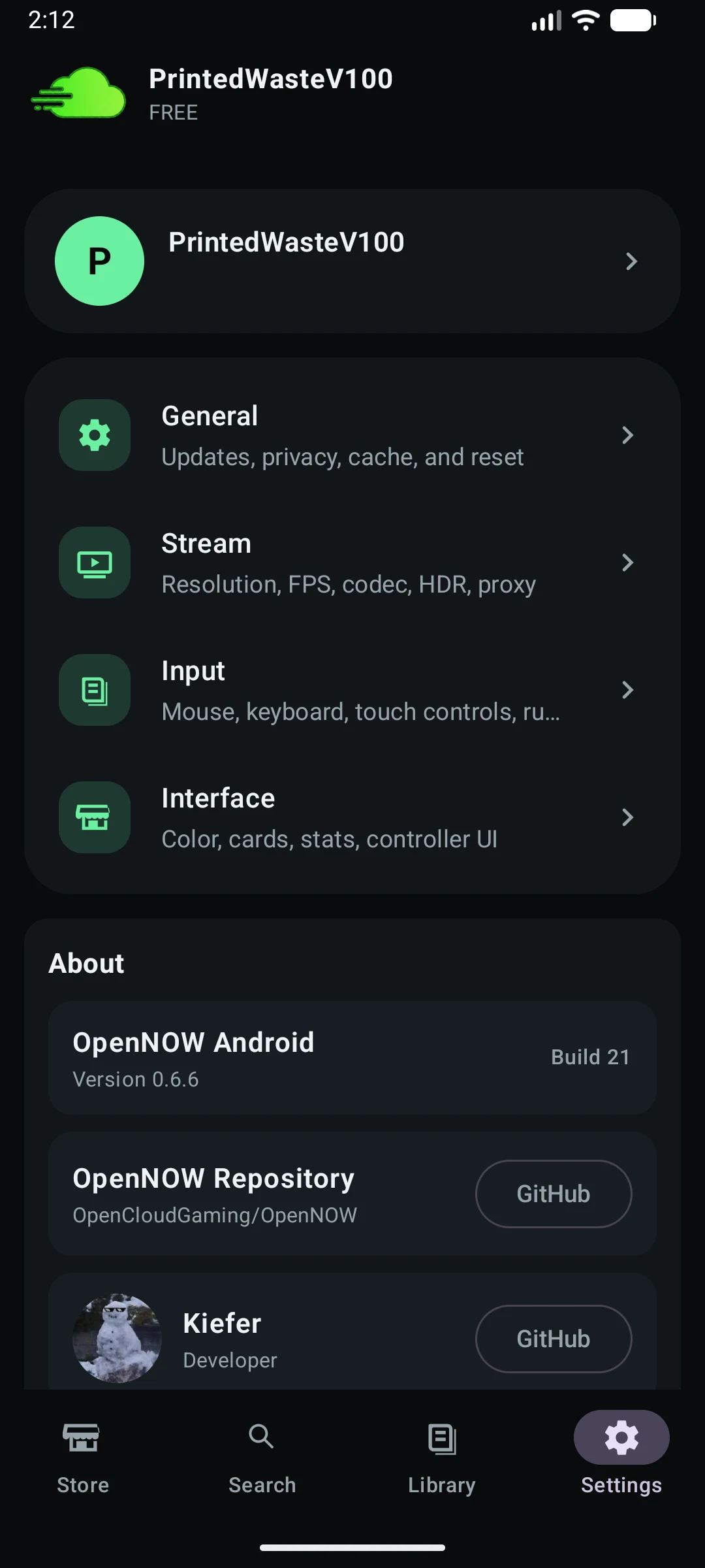 OpenNOW screenshot